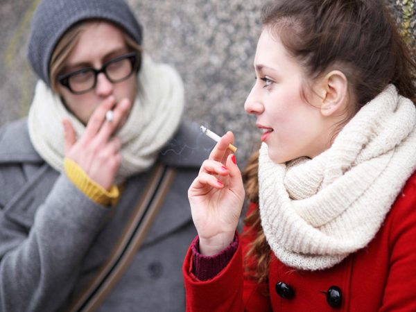 Smoking during tonsillitis